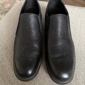 Dr. Martens Textured Black Slip-On Leather Shoes EUC
